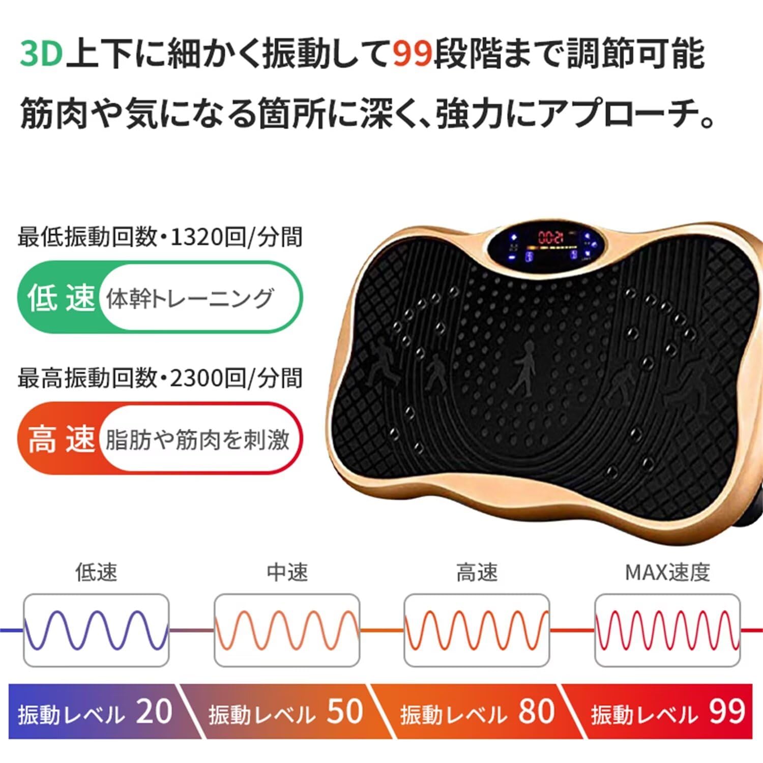 振動マシン　手すり付 Amazon | クレイジーフィットネス プラス 乗るだけエクササイズ